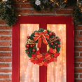 thumbnail image 2 of Guirnalda de guirnalda de Navidad artificial para decoración de Rojo Yuyangstore Guirnalda de puerta, 2 of 7