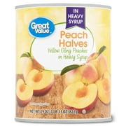 Great Value Peach Halves, 29 oz Can
