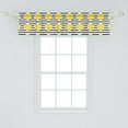 thumbnail image 2 of Ambesonne Lemons Valance Pack of 2, Citrus Fruits in Slices Art, 54"X12", Yellow Charcoal Grey, 2 of 2