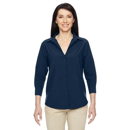 Harriton Ladies' Paradise 3/4-Sleeve Performance Shirt