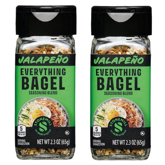 Stonemill Jalapeno Everything Bagel Seasoning Blend, 2.3 oz, Pack of 2