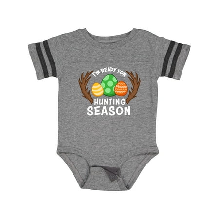 

Inktastic I m Ready for Hunting Season Easter Eggs and Antlers Gift Baby Boy or Baby Girl Bodysuit