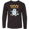 thumbnail image 3 of Inktastic Boo with Mummy Cat Long Sleeve Youth T-Shirt, 3 of 5