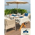 thumbnail image 4 of Outdoor Tablecloth with Umbrella Hole and Zipper, Blue Black Buffalo Checkered Rectangle Table Cloth 60x120 Inch Waterproof Tablecloth, Bones Cute Dogs Pets Picnic Table Cover for Patio Camping, 4 of 7