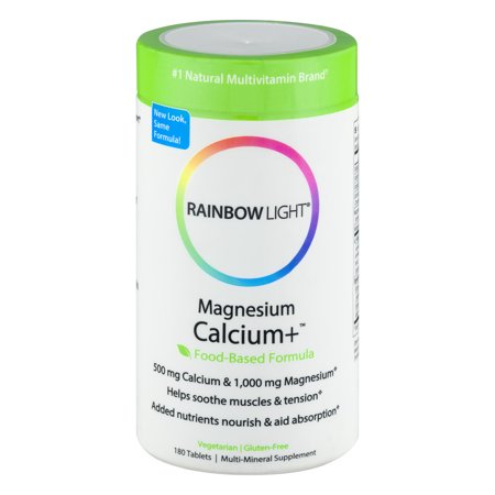 Rainbow Light - Magnesium Calcium Plus - 180 Tablets - Walmart.com