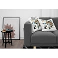 thumbnail image 2 of Ambesonne Leopard Throw Pillow Cover Pack of 2, Watercolor Minimal Modern, 2 Pcs-36"x36", Brown White and Blue, 2 of 5
