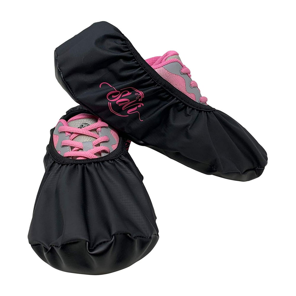 SaVi Bowling Shoe Protector Covers Pair Black/Pink Large (for shoe