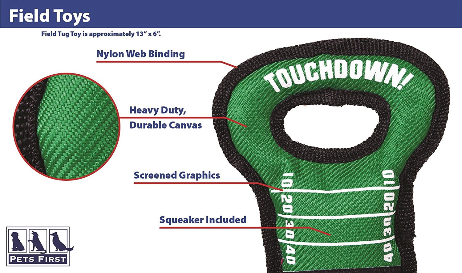 Pets First NFL Atlanta Falcons Football Field Pet Toy for DOGS/ CATS. Heavy-Duty, Durable toy with Squeaker