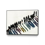 Giant Art Canvas  32x24 Life In Prism Framed in Multi-Color