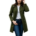 thumbnail image 2 of YUNAFFT Elegant Classic Double-Breasted Trench Coat for Women with Notch Lapel Long Sleeve Button Cuff Detail Mid-Length Solid Color Casual Outerwear, 2 of 5