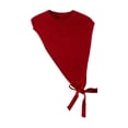 thumbnail image 4 of WEIYLL Tops for Women Trendy Solid Color Triangular Shawl Small Layered Red Fall Tops Casual ,One Size, 4 of 4