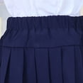 thumbnail image 6 of LEKWK Girls School Uniform Outfits 3 Piece Short Sleeve Button Down Formal Shirts and Pleated Skirt Jk Sets with Bow Back to School Wedding Party Wear, 6 of 9