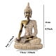 Resin Buddha Statue for Zen Home 75x50x110mm Office Feng Shui Ornament BurlyWood
