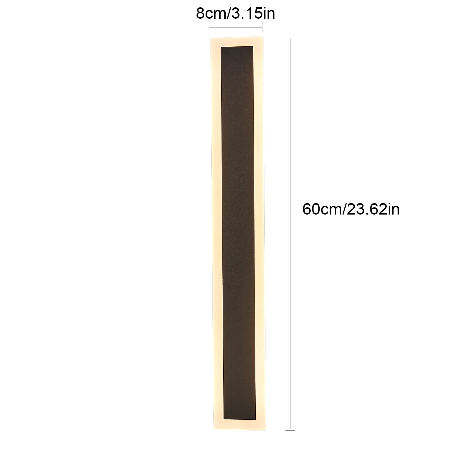 Fichiouy 60cm Long Strip LED Wall Light Wall Sconce  Waterproof Outdoor Exterior Lamp