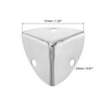 thumbnail image 2 of 8 Pcs Furniture Corner Edges Protector, 23mm Metal Edge Guard with Screws, Silver, 2 of 6