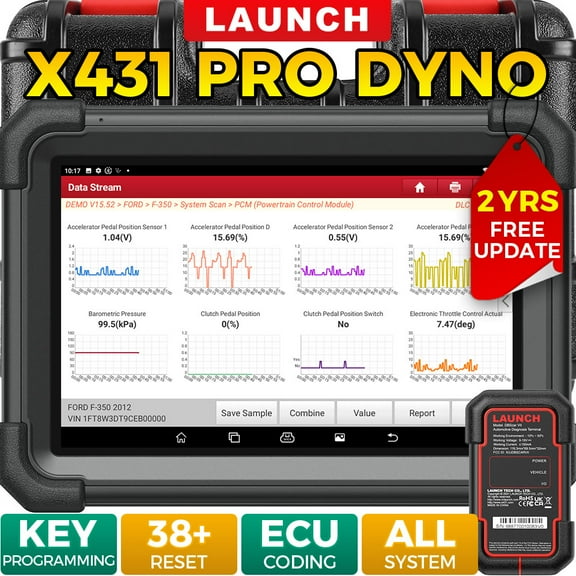 LAUNCH X431 PRO DYNO Car Diagnostic Scan Tool Bi-directional All-System Scan, CANFD DOIP, 37  Services, ,2 Year Free Update