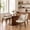 Beige, variant on 19.7" W Faux Leather Dining Chairs Set of 2, Modern Upholstered Kitchen Chairs with Solid Wood Legs, Easy Clean, Brown