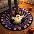 thumbnail image 5 of MInHoues 3D Optical Illusion Round Halloween Rug 40 Inch, Monster Octopus Eye Pit Circular Floor Mat, Non Slip Creepy Area Rug for Indoor Living Room Entryway Halloween Home Party Decor, 5 of 8