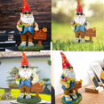 thumbnail image 4 of Gnomos de jardín: estatuas de jardín de gnomos de cuento de hadas, decoraciones de jardín de gnomos, estatua de jardín al aire libre, decoraciones al aire libre, patio o césped, decoración interior divertida, adornos de jardín de hadas ER, 4 of 5