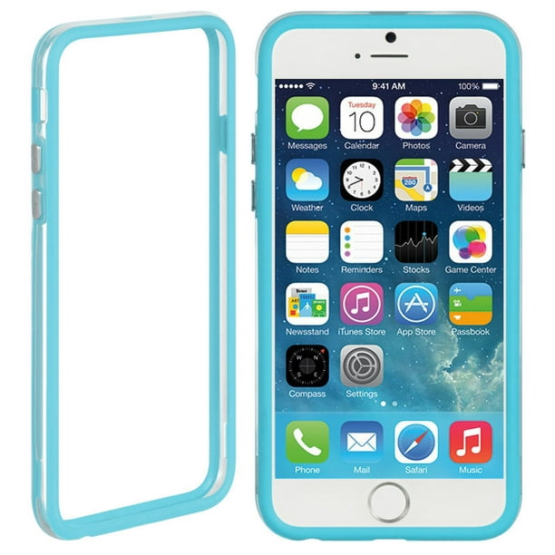 Baby Blue Clear Tpu Bumper Frame Case Slim Cover For Apple Iphone 6 Plus 5 5 Walmart Com Walmart Com