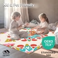 thumbnail image 4 of ODIKA 8'x10' Machine Washable Non-Slip Area Rug, Sunburst Mosaic Motif with Interlocking and Petal Details High Traffic Rug with Pad, Red, 598949, 4 of 8