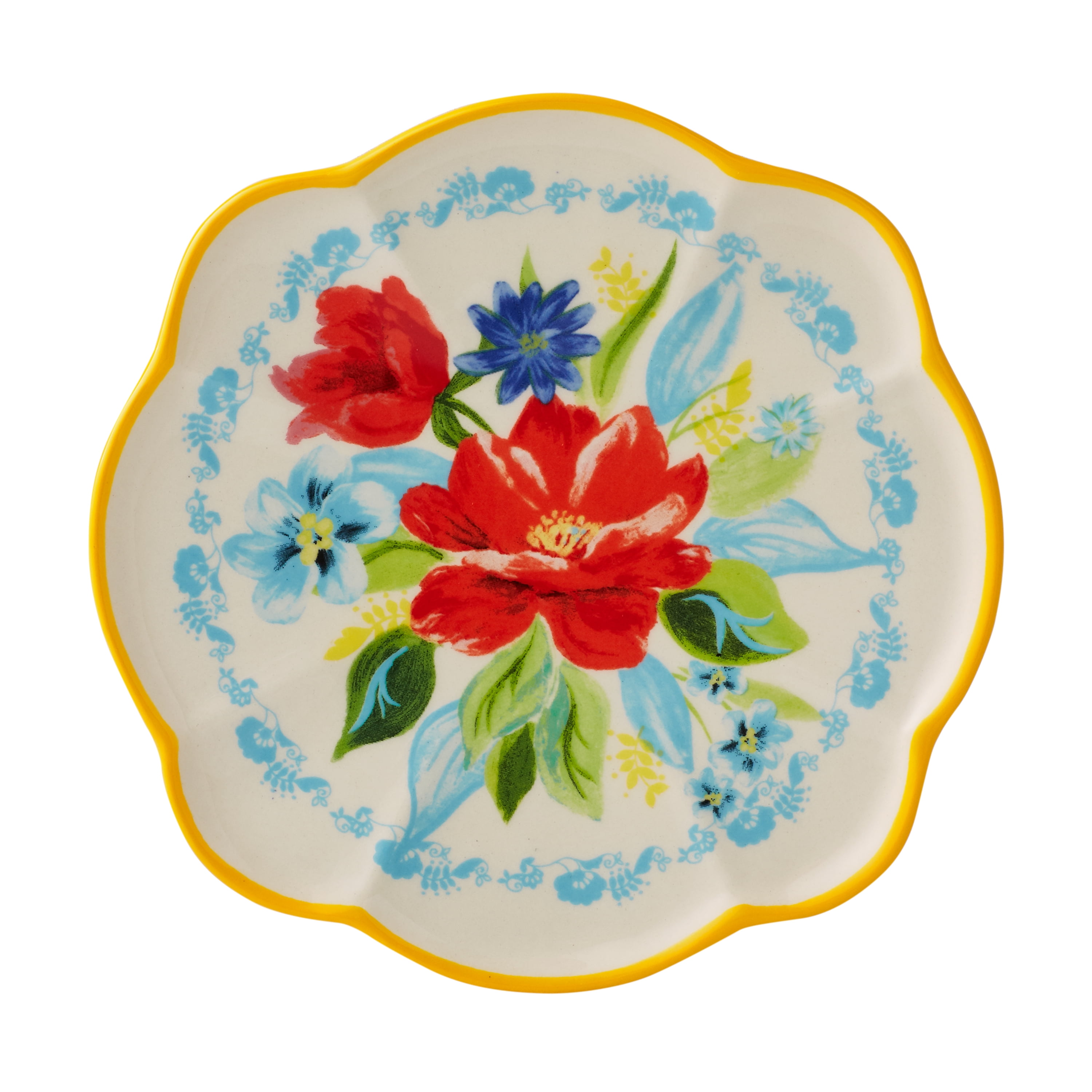 Details about   The Pioneer Woman Floral Medley Mug Rack w/Appetizer Plates and Mugs,9-Piece Set 