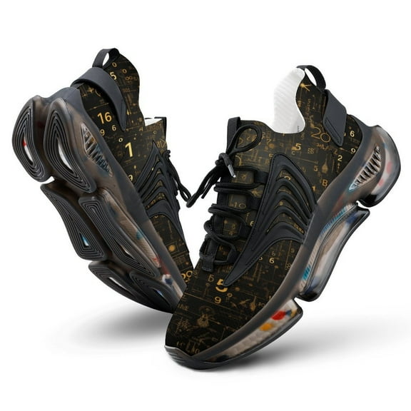 2024 Educational Math Formula Women Or Men Lace Up Flat Sneakers Female Mesh Walking Footwear