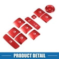 thumbnail image 4 of Unique Bargains Car Master Window Switch Button Cover Trim Decal Sticker for Hyundai Elantra 2021-2022 Red (Set of 11), 4 of 6