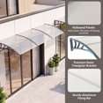 thumbnail image 4 of Gymax Auvent d'Entrée Extérieur 2 Pcs pour Terrasse Extérieure, Surplomb avec Cote UPF50+, Gris, 4 of 10