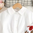thumbnail image 5 of Ruiwill Girl Outfit Set Outfits Set French Floral Print Sleeveless Dress With Long Sleeve Cardigan Autumn Casual Outfit For Kids 7 12 Crew Neck Girl Clothes White Size 9-10 Years, 5 of 9
