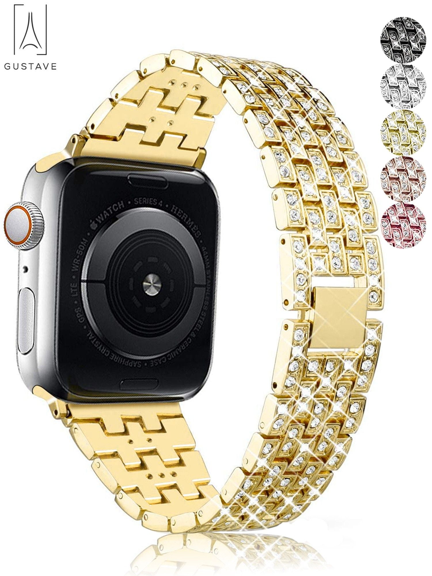 Gustave - GustaveDesign Bling Bands Compatible with Apple Watch Band 42mm 44mm iWatch Series 5 4