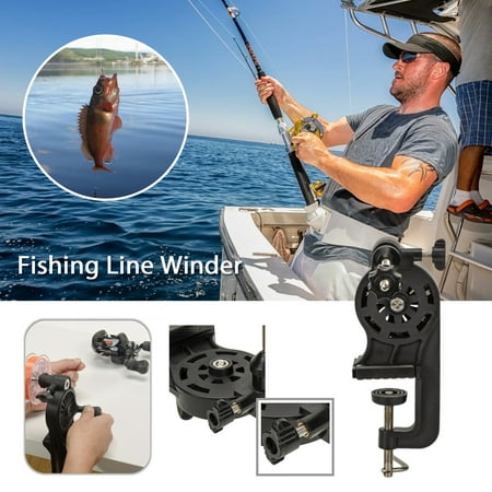 Fishing Line Winder Adjustable Single Shaft Portable Stable Spinning Reel Fish Line Recycler Spooler Winding Tool Machine Angling Accessories