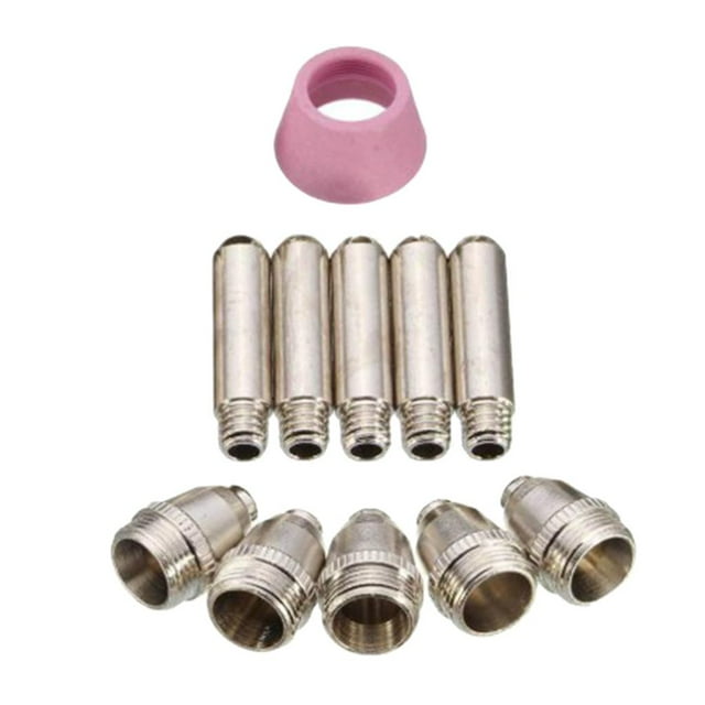 11 pcs Piezas de Antorca de Punta de Boquilla Electrodo de Corte Taza Cerámica para Antorcha de SG- 55 - 60 WSD- 60