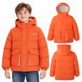 thumbnail image 3 of HILEELANG Kids Big Boys Lightweight Puffer Jacket with Hood Warm Light Weigh Water-Resistant Winter Coat for Kids 6-13, Bright Orange Safety Color, 3 of 11