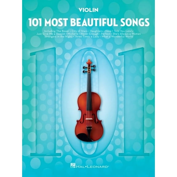 101 Most Beautiful Songs for Violin Sheet Music Songbook Instrumental Folio for All Levels Includes What a Wonderful Wor, (Paperback)