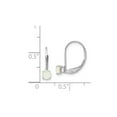 thumbnail image 2 of Gem & Harmony 1/3 Carat (Ctw) Natural Opal Leverback Earrings in 14K White Gold for Women, 2 of 4