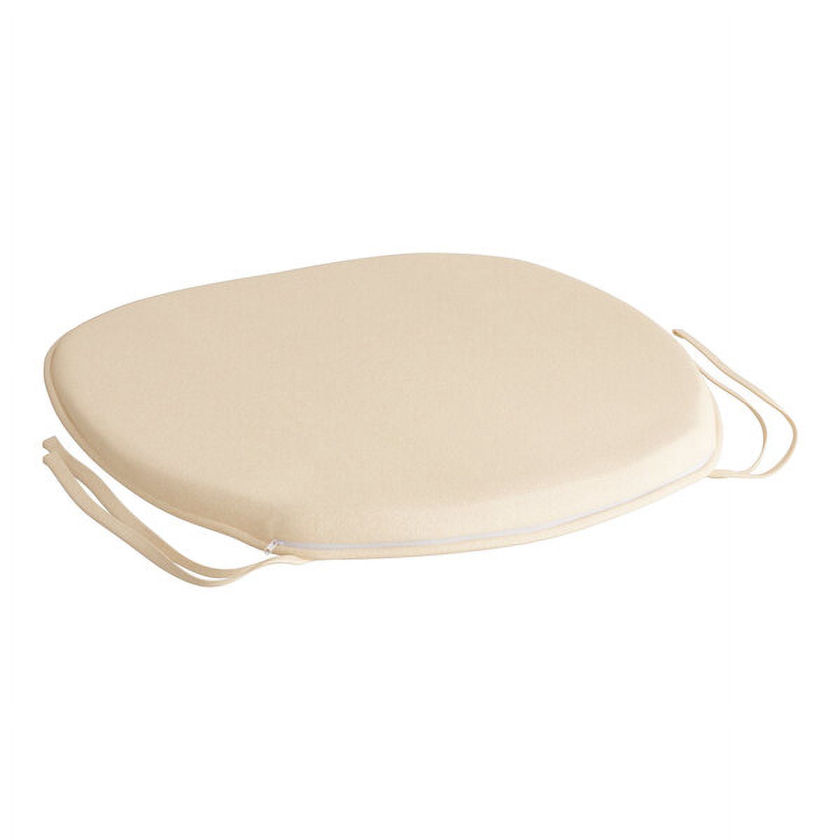 Canvas Tie Back Cross Back Chair and Bar Stool Seat Cushion in Beige Linen