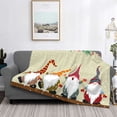 thumbnail image 2 of Yiaed Christmas Card With Gnomes Print Blanket Throw Blanket Soft Cozy Flannel Blanket for Home Bed Sofa Couch Chair-50"x40", 2 of 6