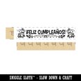 thumbnail image 2 of Feliz Cumpleaños Happy Birthday Spanish Banner with Pinatas Rectangle Rubber Stamp Stamping Scrapbooking Crafting - Large 3.75in, 2 of 7