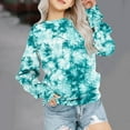 thumbnail image 2 of ZCFZJW Teen Girls Fashion Long Sleeve Crewneck Sweatshirts Kids Gradient Tie Dye Print Pullover Sweatshirts Trendy Lightweight Relaxed Fit Cotton Tops Mint Green 1-2 Years, 2 of 5