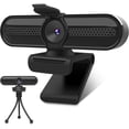 thumbnail image 1 of 2K 50FPS Webcam for PC/, Computer Camera with Fill RGB Lights, 2 Noise-Canceling Microphone, Autofocus and Tripod for Meeting, Live Streaming, Video Calls, Gaming, Works with Zoom, Skype, Teams, 1 of 10
