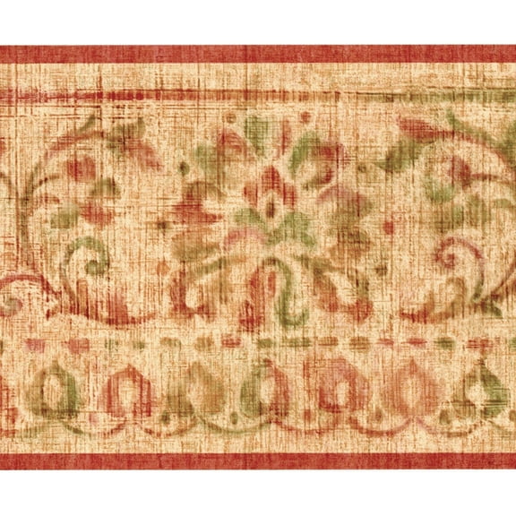 Trimz Architectural Scroll Leaf Floral Wallpaper Border, Moulding Wall Décor 15' L x 5.25" W