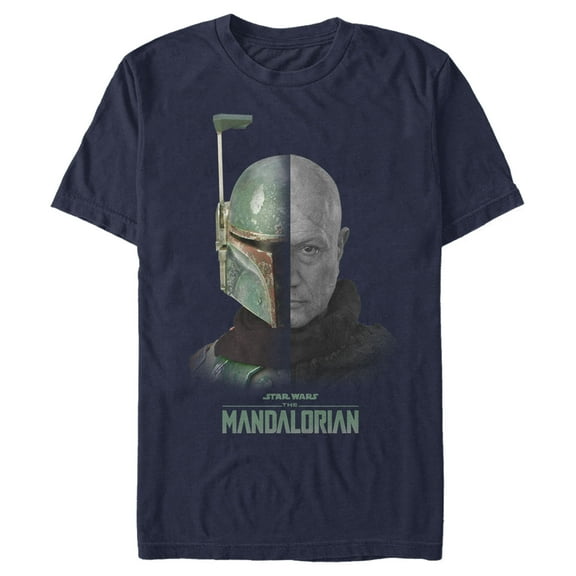 Men's Star Wars: The Mandalorian Boba Fett Revealed Graphic Tee Navy Blue Medium