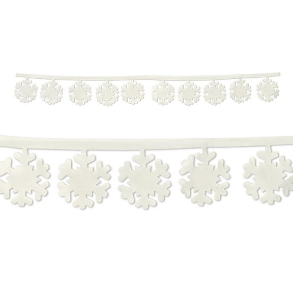 24 Pack Beistle Christmas Fabric Snowflake Garlands