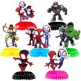 thumbnail image 2 of Small Spider-Man honeycomb ornaments birthday party desktop decoration table party table paper base spot., 2 of 5