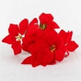 thumbnail image 4 of Fake Poinsettias Artificial Christmas Flowers - Artificial Poinsettia Flowers 7 Heads Big Red Fake Flowers for Christmas Tree Silk Flower Decorations, 4 of 8