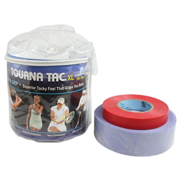 30 Pack Travel Pouch Tourna TAC Tennis Badminton XL Overgrip Wet Feel Blue 