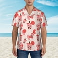 thumbnail image 4 of Balery Milk Tea Print Men's Hawaiian Shirts Short Sleeve Beach Shirt Relaxed Fit Vacation Button Down Shirts-3X-Large, 4 of 9