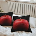 thumbnail image 5 of Red Fruit Outdoor Pillow Covers Pack of 2 Real Black Background Waterproof Throw Pillow Covers Decorative Cushion Cases for Patio Garden Tent Balcony Couch 20x20 inch, 5 of 8