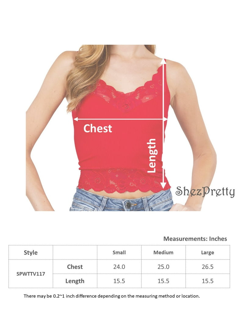 ShezPretty Women's Cami Tank Top Stylish V- Neck Trimmed